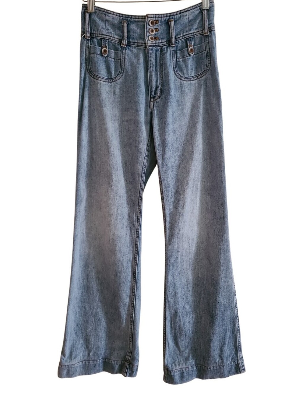 Pilcro Anthropologie High-Rise  Trouser Bootcut Jeans in Light Blue